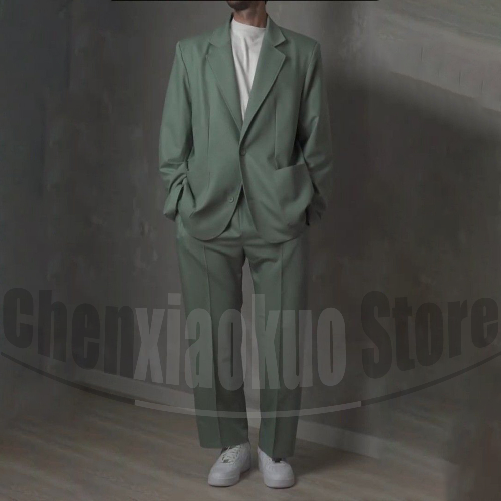 Men'S Relaxed Formal Wear - Chic Notch Lapel Men Suits Single