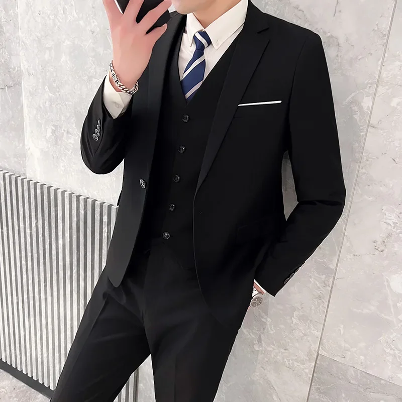 Men Formal Wear Pants - Suit Outdoor Breathable (Blazer+ Vest +