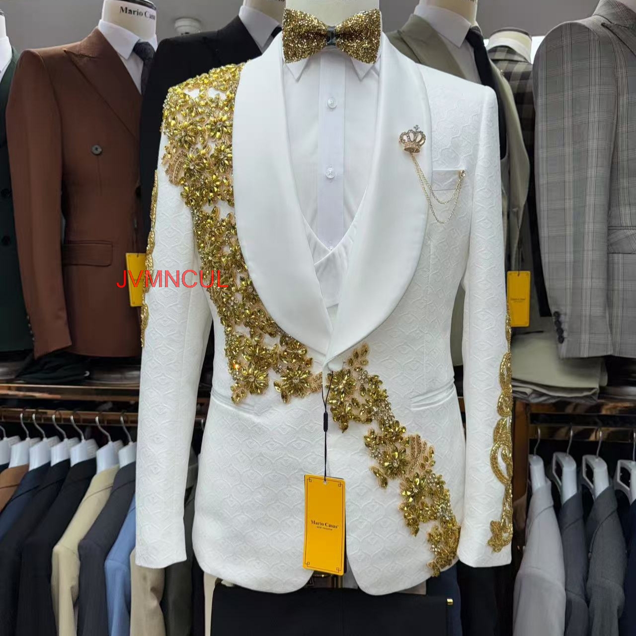 Men Formal Wear 2025 - 2025 Men's Luxury Embroidered 3 Piece