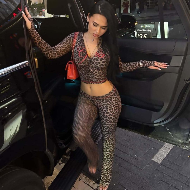 Newest Women Leopard‑Print 2‑P - Y2K Formal Wear Men avaliação e preço