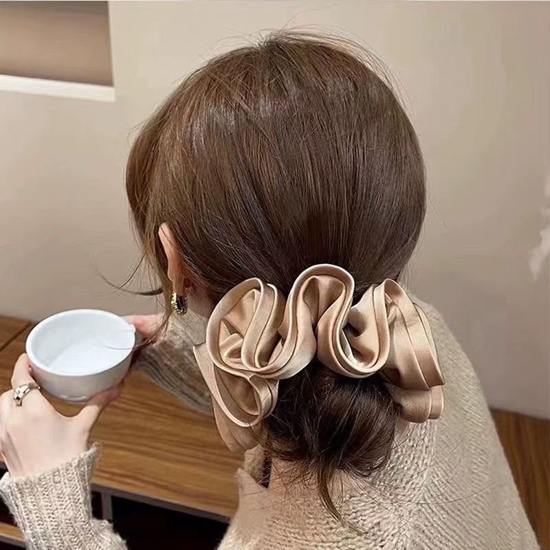 Korean Satin Scrunchies Elasti - Satin Bow Tie avaliação e preço