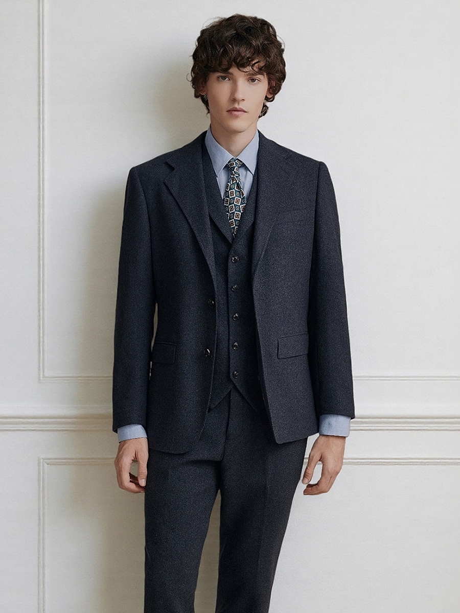 Premium Grey 55% Wool Men's Su - Men Formal Wear 2025 avaliação e preço