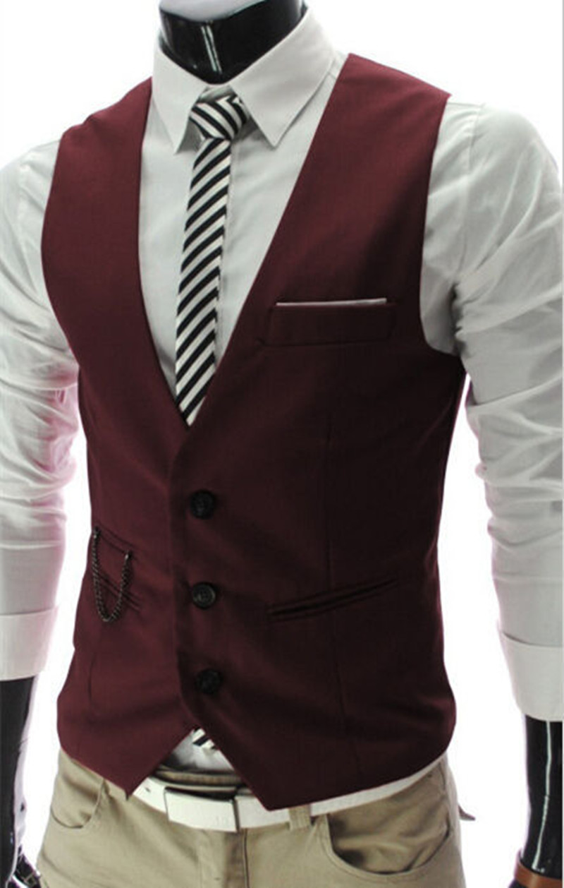 High Quality Dress Vests For M - Men Formal Wear Vest avaliação e preço
