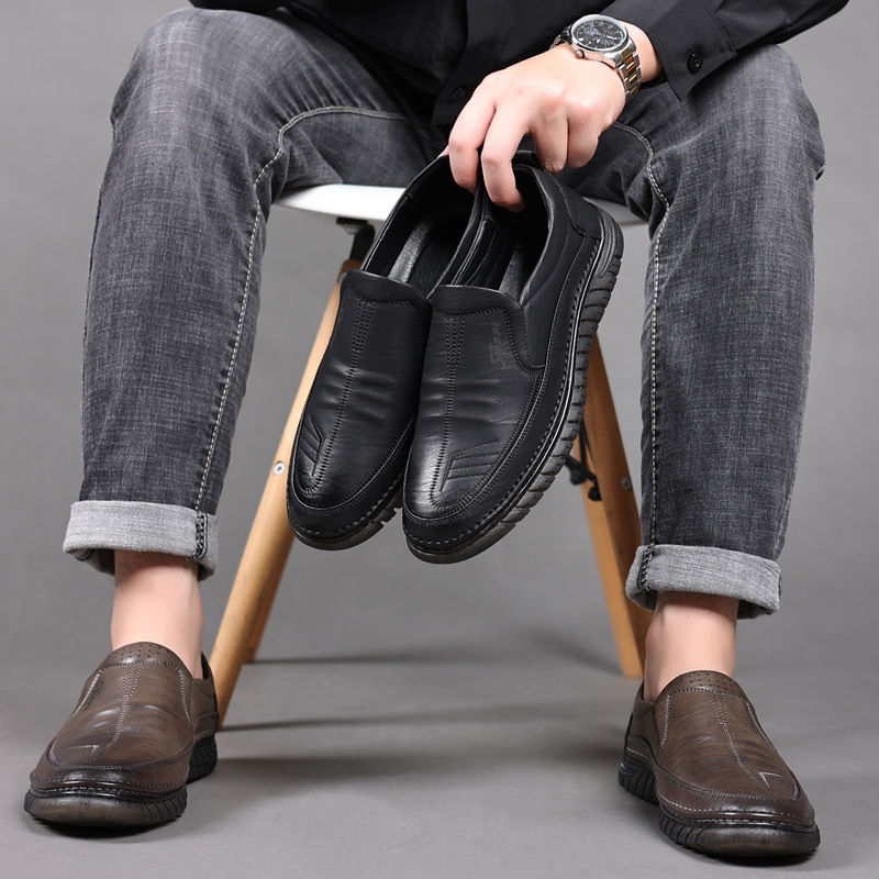 Leather shoes Men's casual sho - Formal Upper Wear Men avaliação e preço