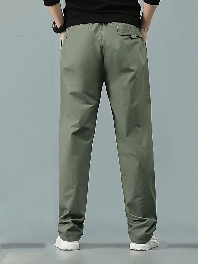 100% Cotton Straight Casual Pa - Men Formal Wear Pants avaliação e preço