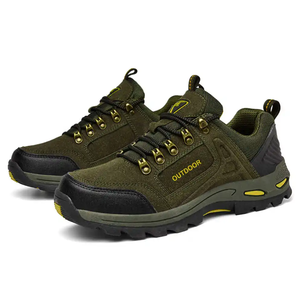 Non-slip Lace Up Hiking Tennis - Men Formal Wear All Black avaliação e preço
