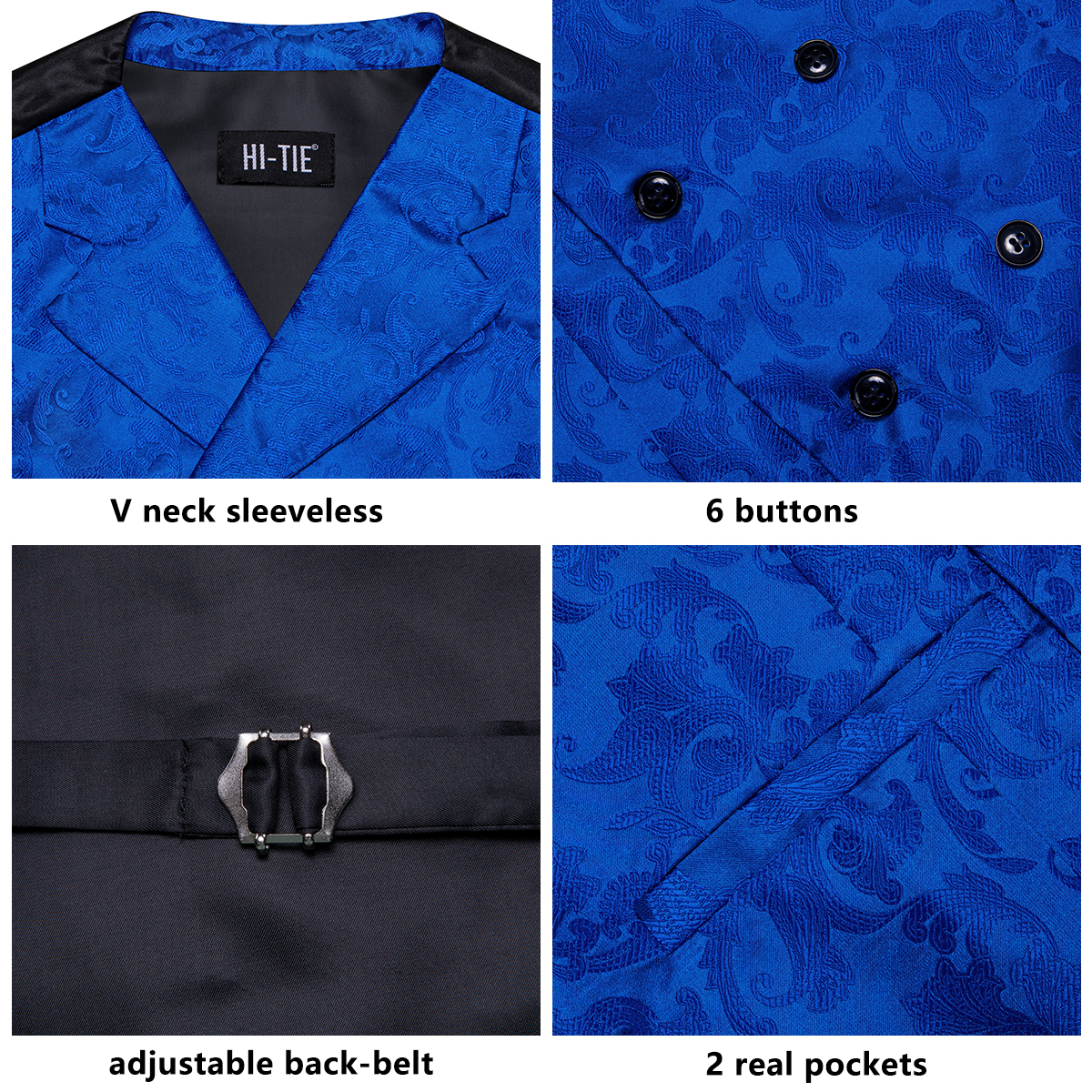 Mens Double Breasted Half Notc - Men Formal Wear Vest avaliação e preço