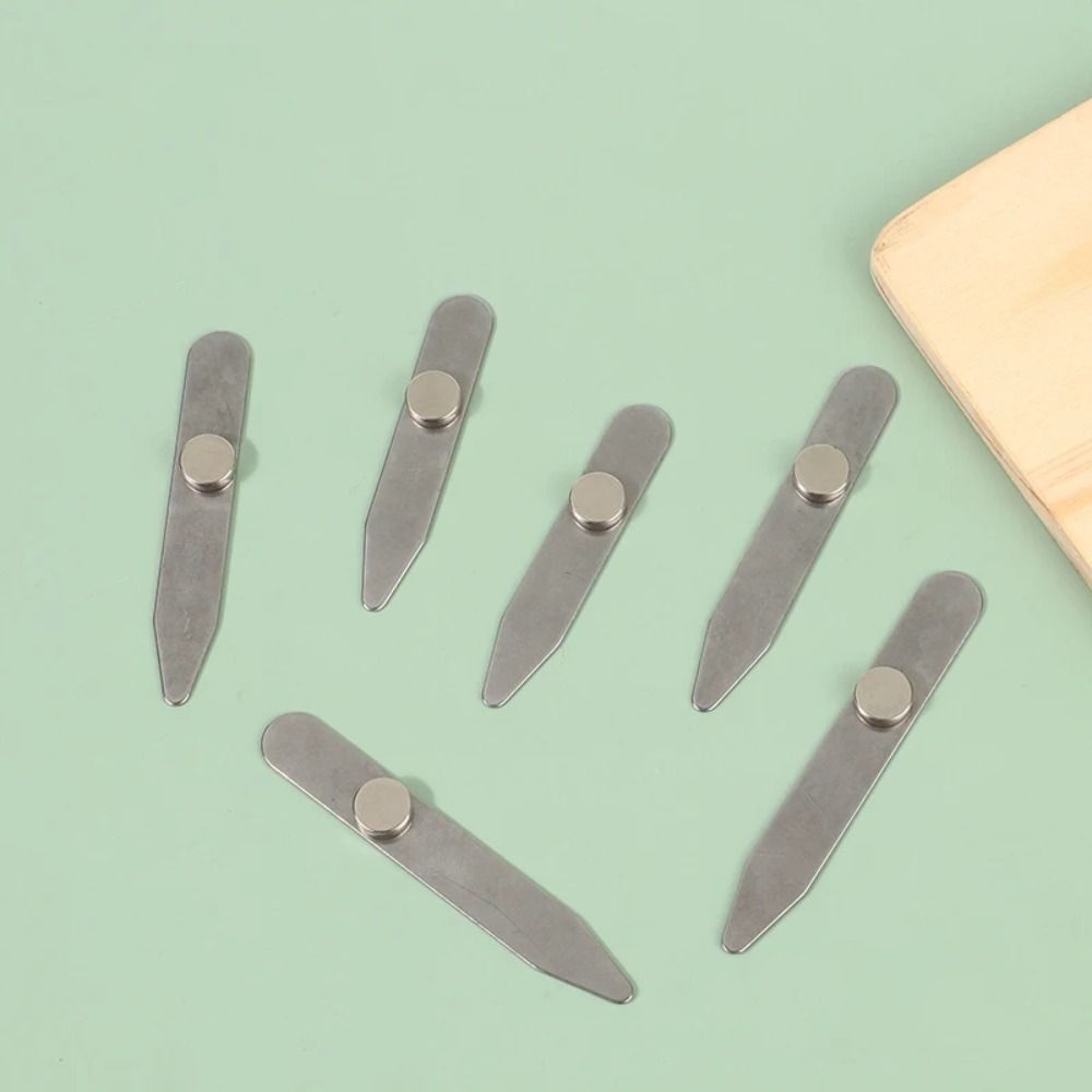6Pcs New Stainless Steel Colla - Collar Stay Metal avaliação e preço