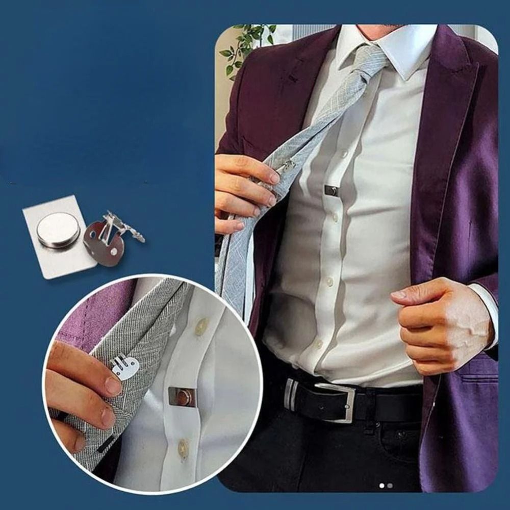 New Invisible Tie Stay Clips A - Collar Stay Metal avaliação e preço