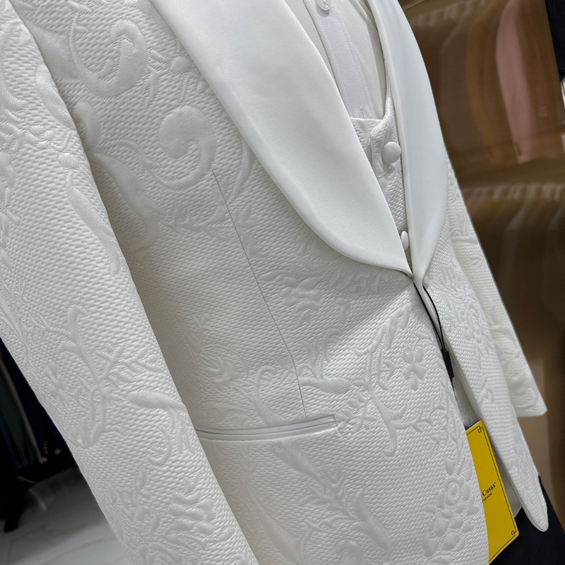 Men Wedding Suit White 3 Piece - Men Formal Wear Pants avaliação e preço