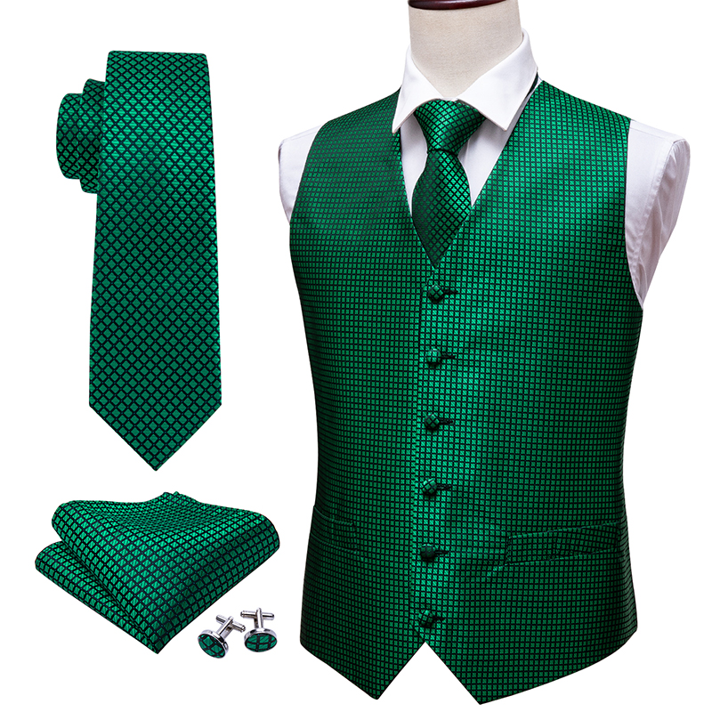 Green Suit Vest Men Paisley Wa - Men Formal Wear Vest avaliação e preço