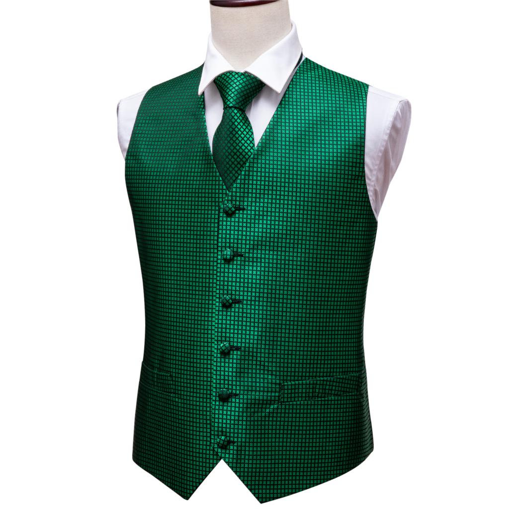 Green Suit Vest Men Paisley Wa - Men Formal Wear Vest avaliação e preço