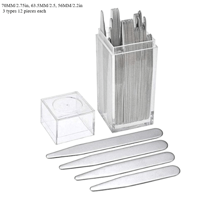 36pcs Stainless Steel Shirt Co - Collar Stay Metal avaliação e preço