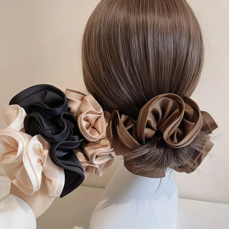 Korean Satin Scrunchies Elasti - Satin Bow Tie avaliação e preço