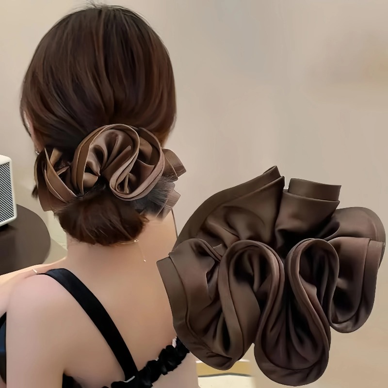 Korean Satin Scrunchies Elasti - Satin Bow Tie avaliação e preço