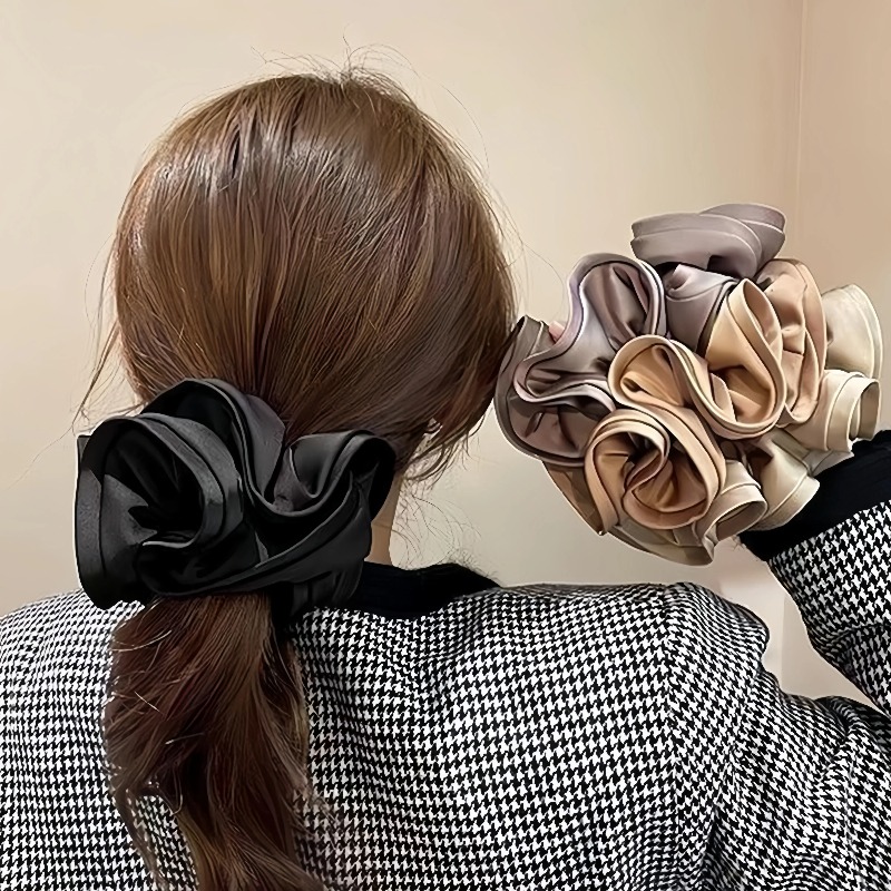 Korean Satin Scrunchies Elasti - Satin Bow Tie avaliação e preço