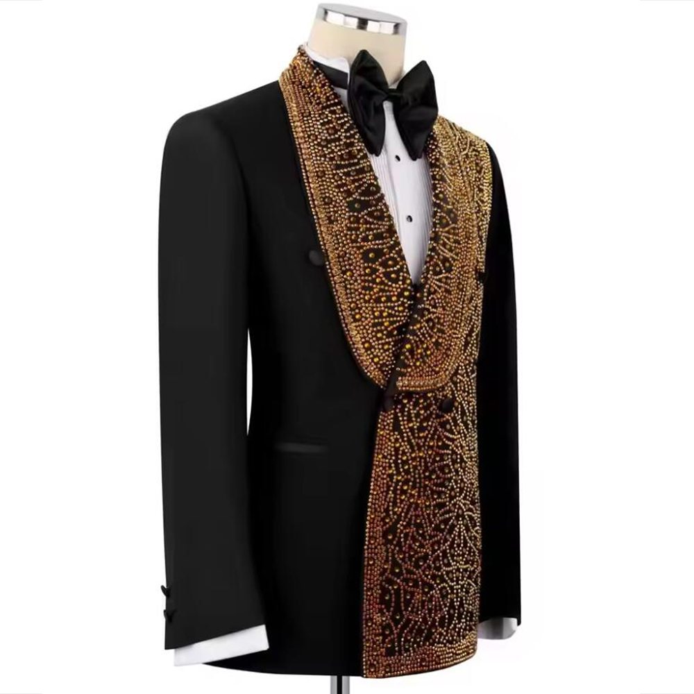 Handsome Suit Men For Wedding  - Men Formal Wear Pants avaliação e preço