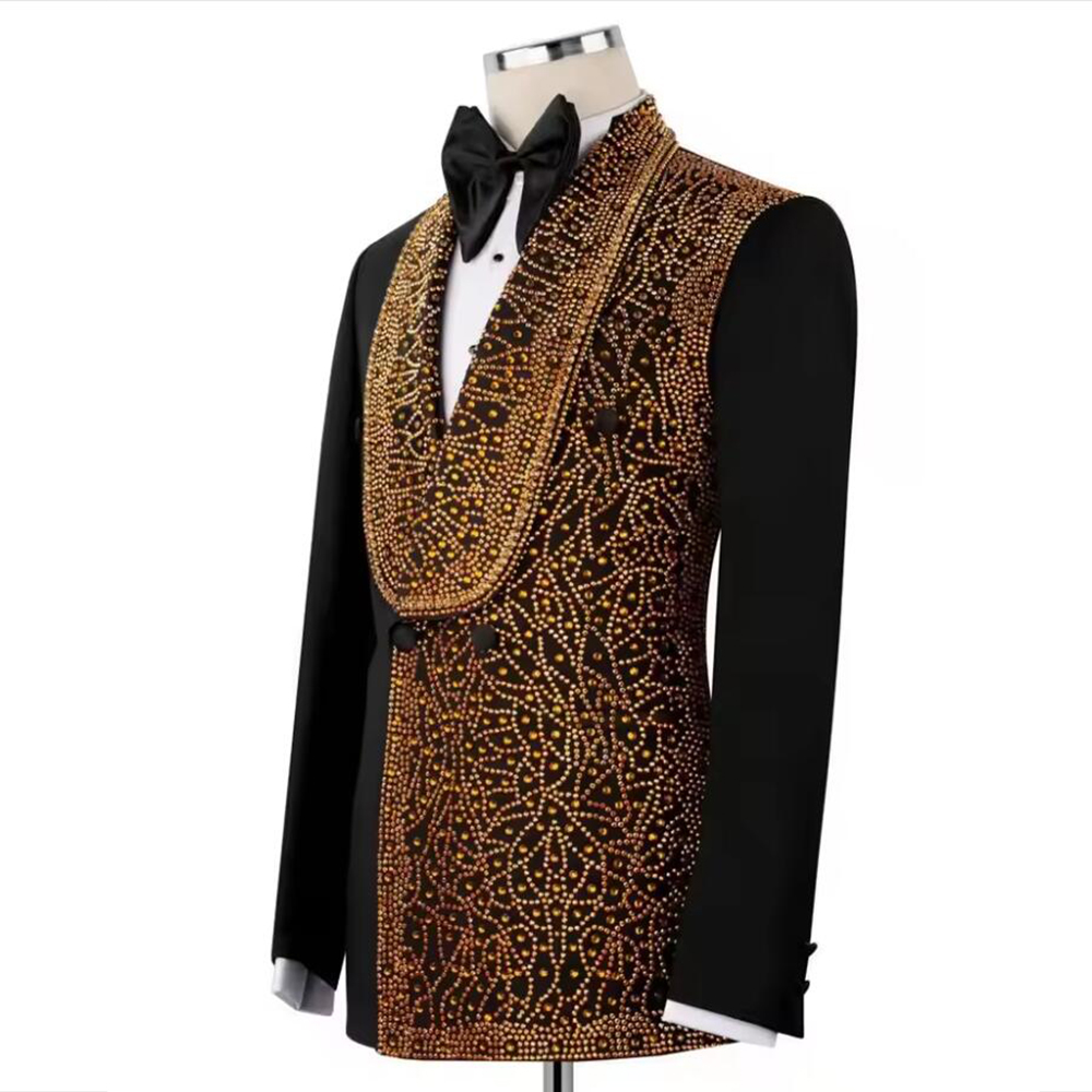 Handsome Suit Men For Wedding  - Men Formal Wear Pants avaliação e preço