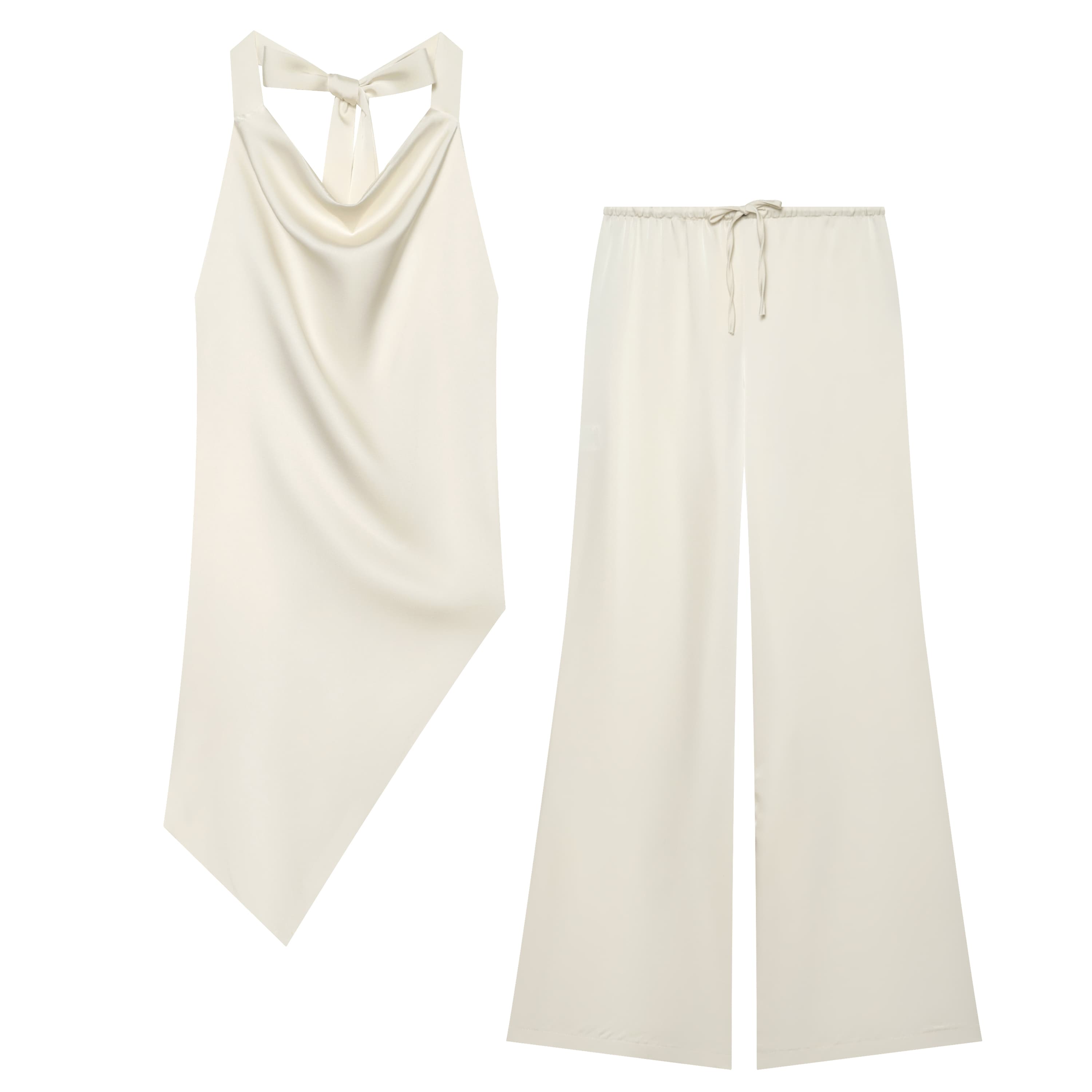 BSAY 2026 Women Satin Two Piec - Satin Bow Tie avaliação e preço