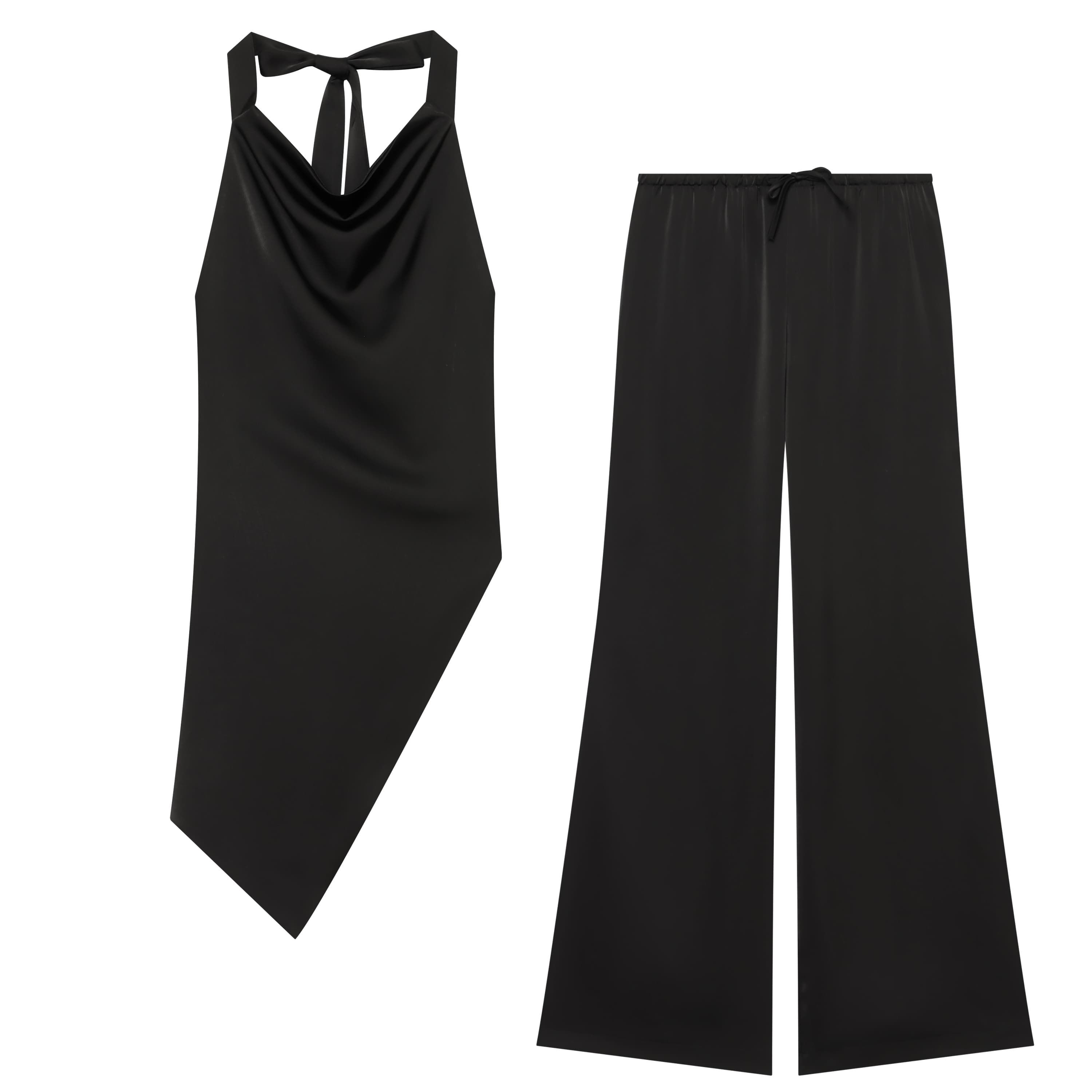 BSAY 2026 Women Satin Two Piec - Satin Bow Tie avaliação e preço