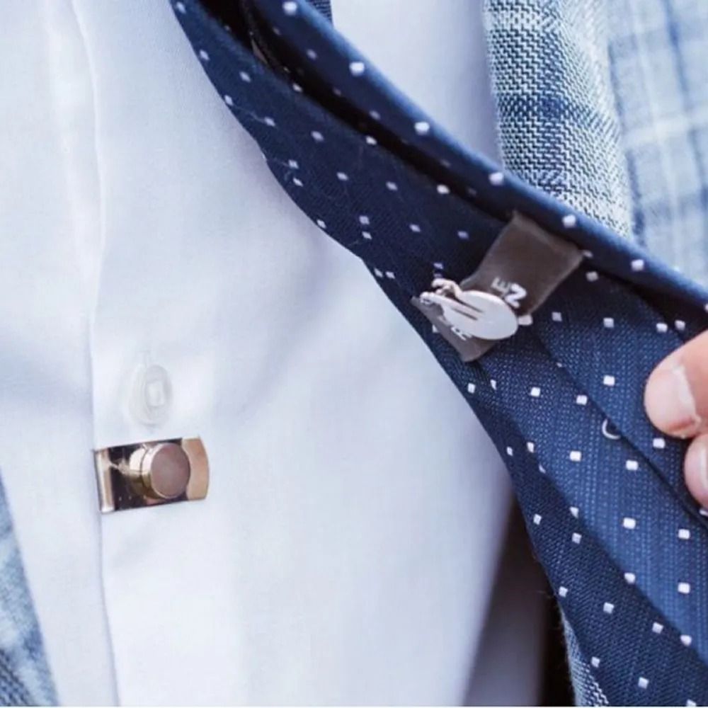 New Invisible Tie Stay Clips A - Collar Stay Metal avaliação e preço