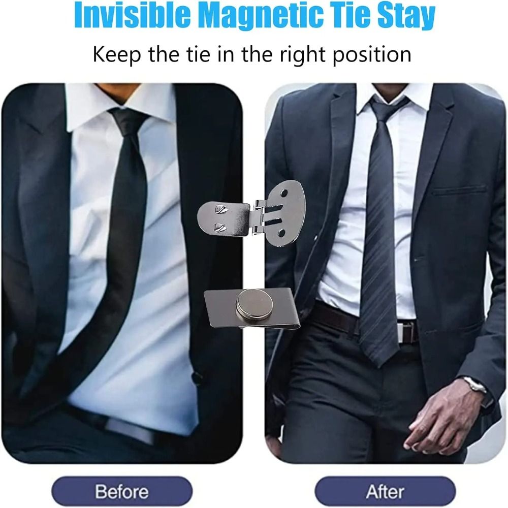 New Invisible Tie Stay Clips A - Collar Stay Metal avaliação e preço
