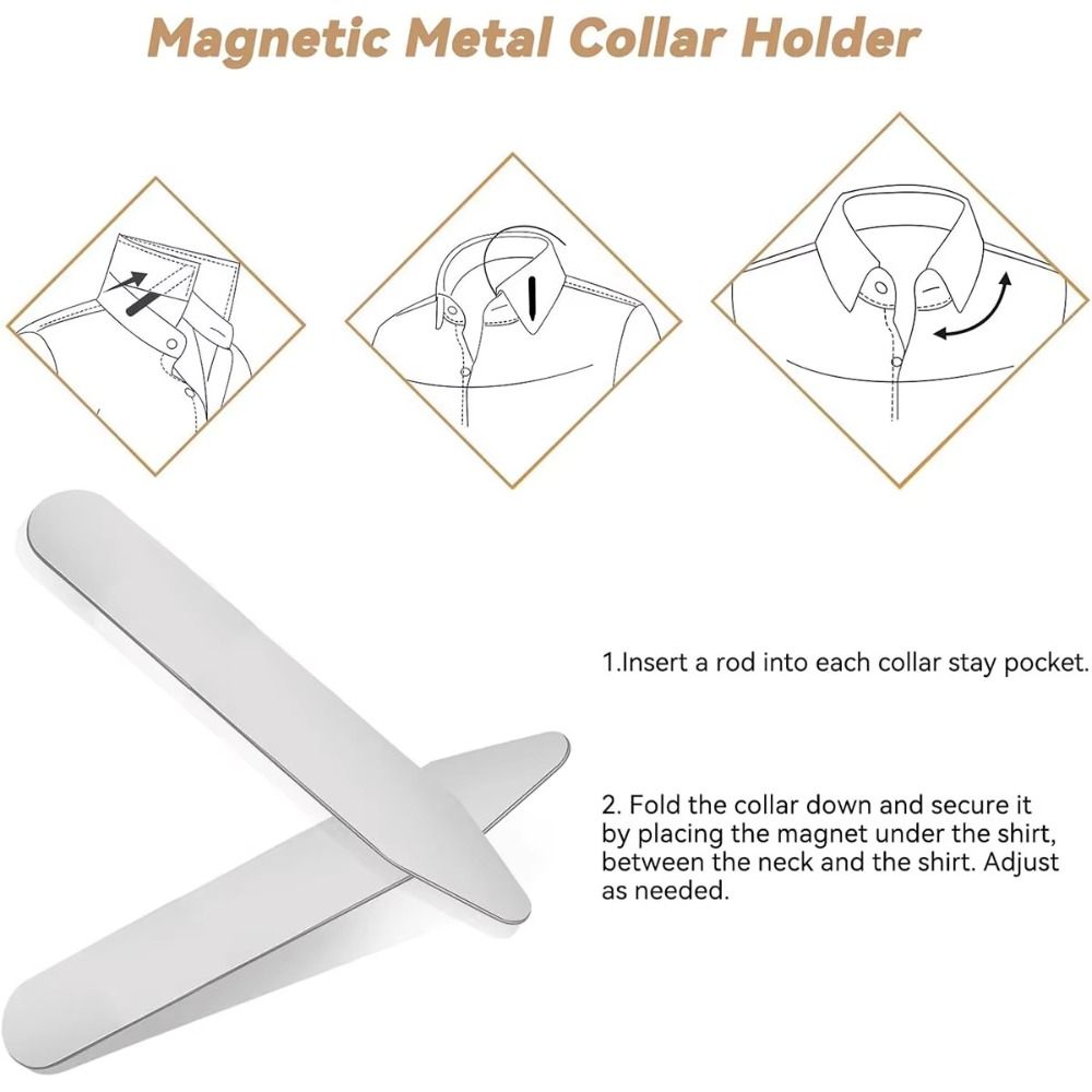 6Pcs Durable Stainless Steel C - Collar Stay Metal avaliação e preço