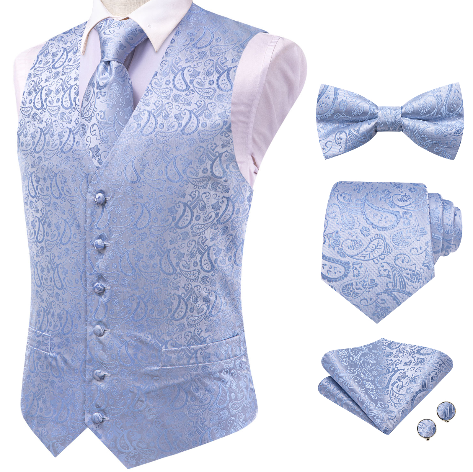 Men's Formal Tuxedo Vest - Pai - Men Formal Wear Vest avaliação e preço