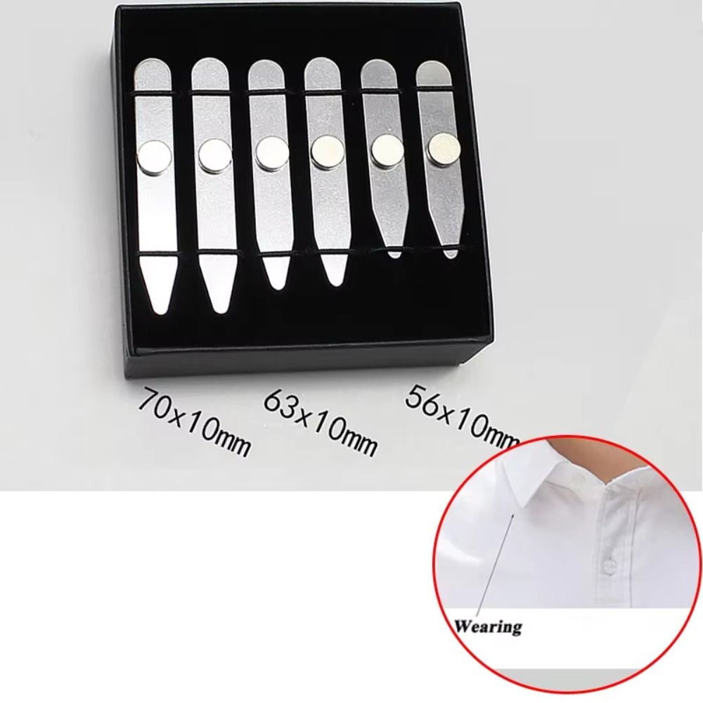 6Pcs New Stainless Steel Colla - Collar Stay Metal avaliação e preço