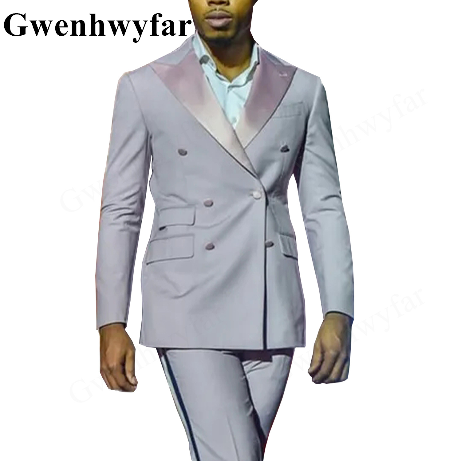 Gwenhwyfar New Light Pink Men' - Men Formal Wear Pants avaliação e preço
