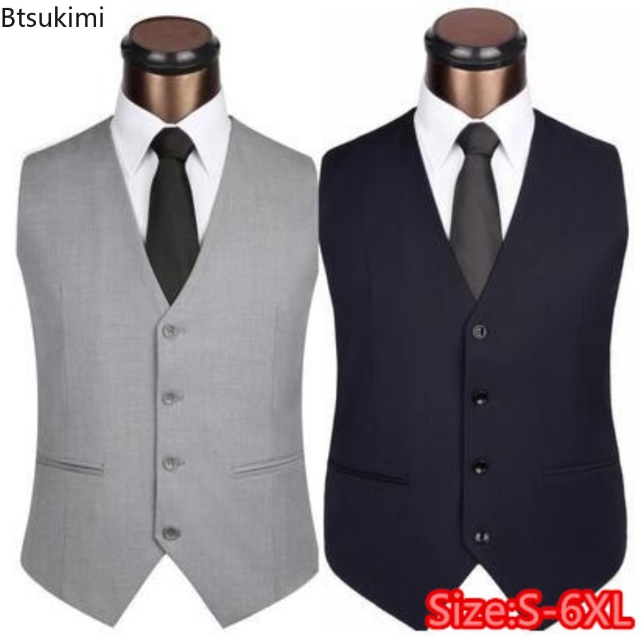 S-6XL Plus Size Men's Korean S - Men Formal Wear Vest avaliação e preço