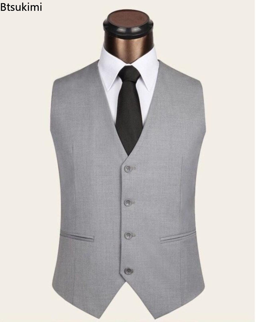 S-6XL Plus Size Men's Korean S - Men Formal Wear Vest avaliação e preço