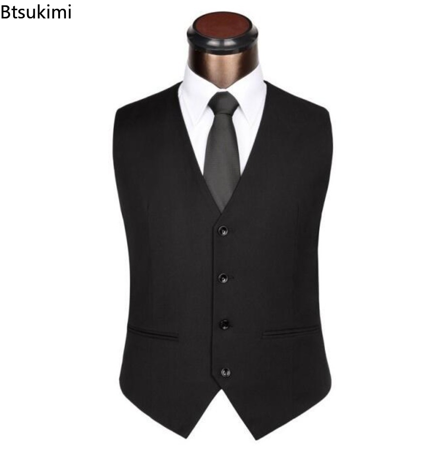 S-6XL Plus Size Men's Korean S - Men Formal Wear Vest avaliação e preço