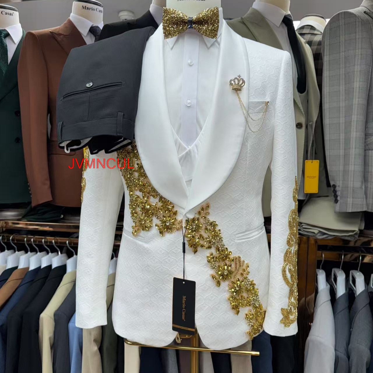 2025 Men's Luxury Embroidered  - Men Formal Wear 2025 avaliação e preço