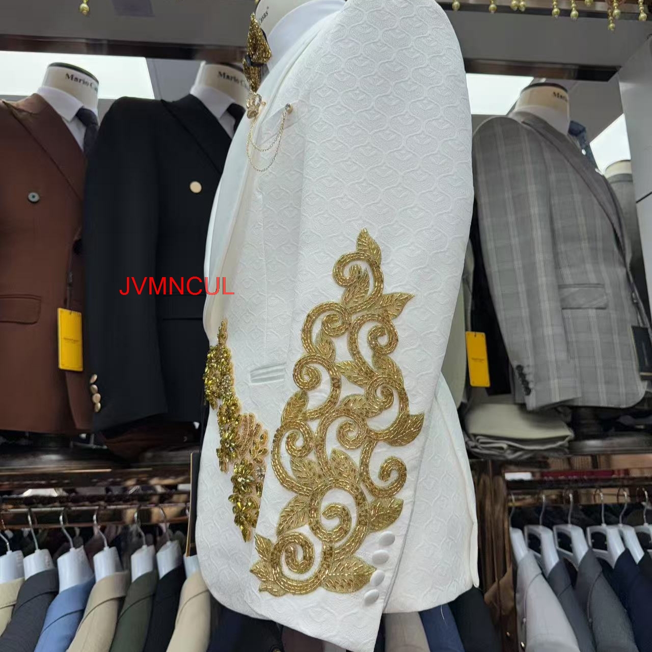 2025 Men's Luxury Embroidered  - Men Formal Wear 2025 avaliação e preço