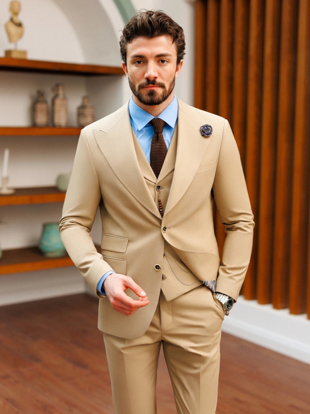 High Quality Stylish Men's Sui - Men Formal Wear Pants avaliação e preço