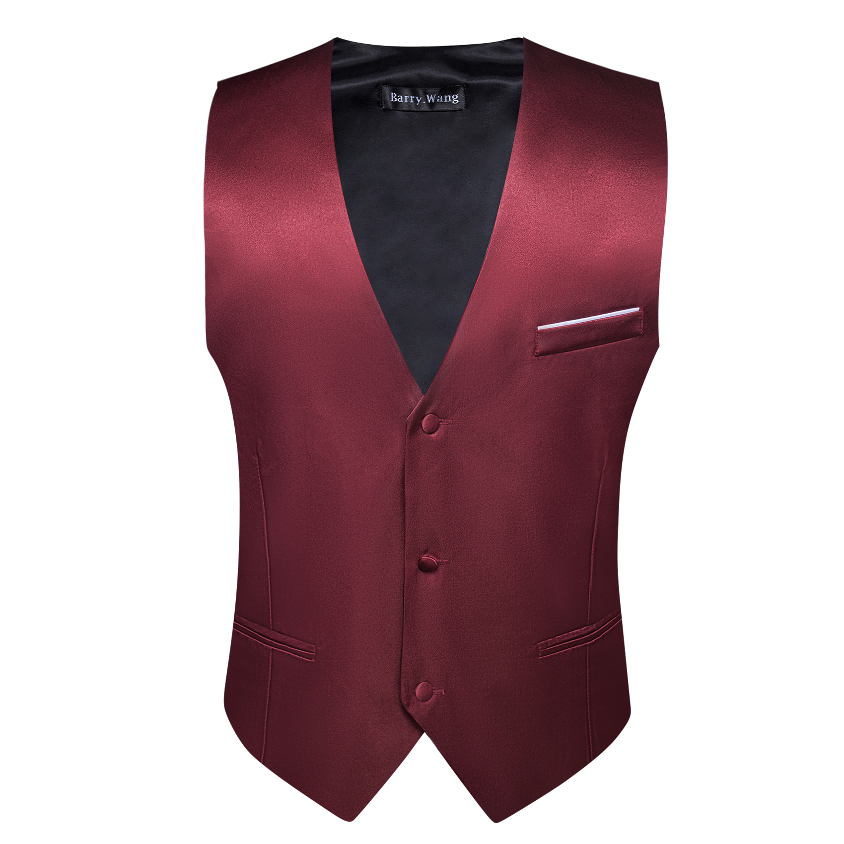 Luxury Men's Vest Solid Red Bu - Men Formal Wear Vest avaliação e preço
