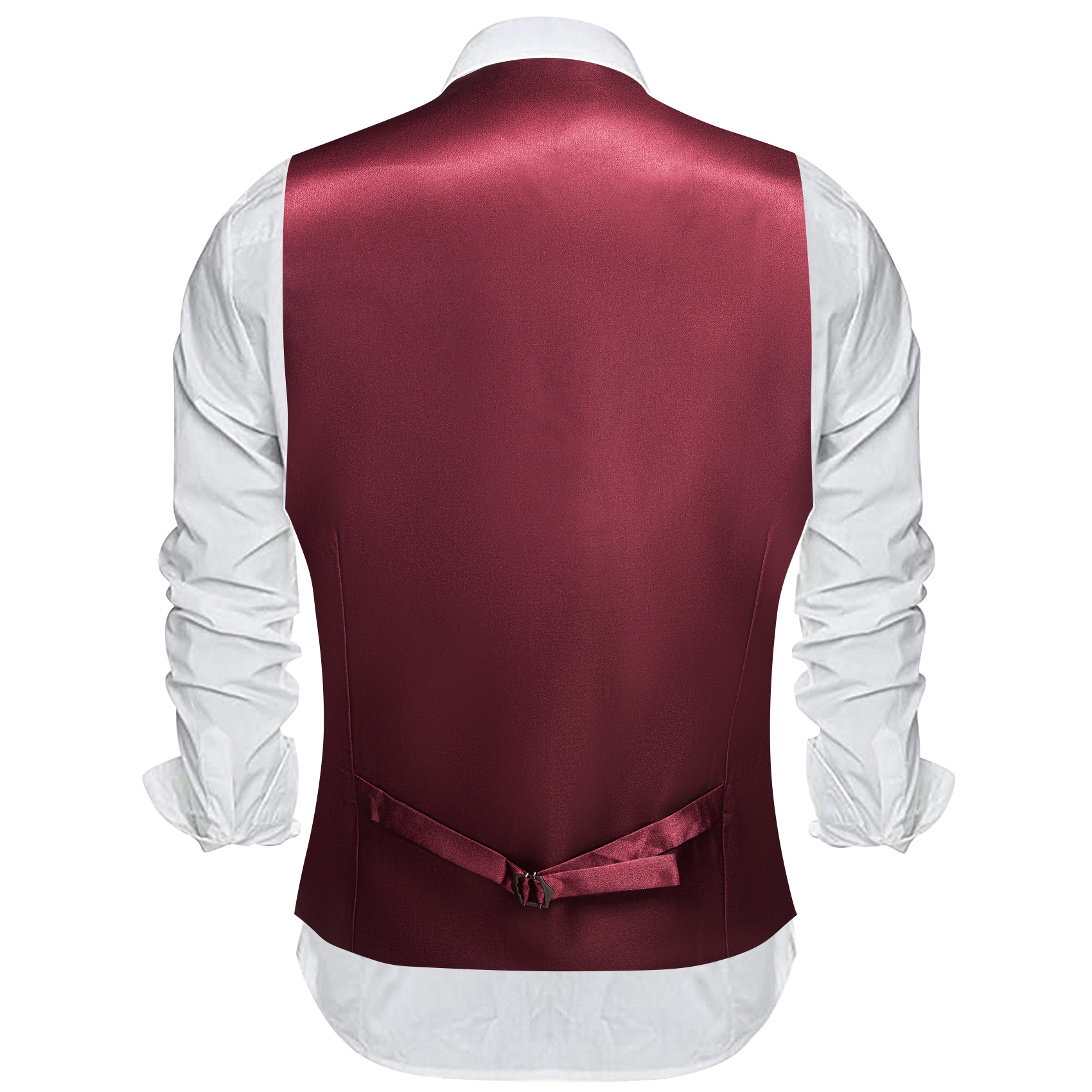 Luxury Men's Vest Solid Red Bu - Men Formal Wear Vest avaliação e preço