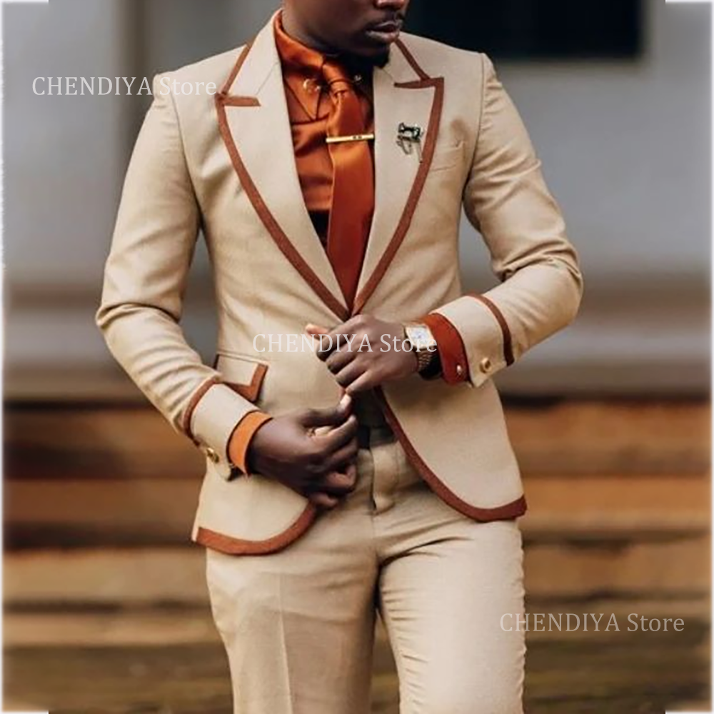 High Quality Men's Suits Eveni - Men Formal Wear Pants avaliação e preço