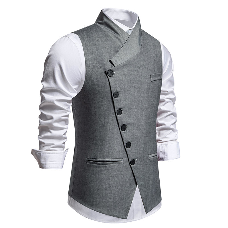 New Men's Suit Vests Fashion S - Men Formal Wear Vest avaliação e preço