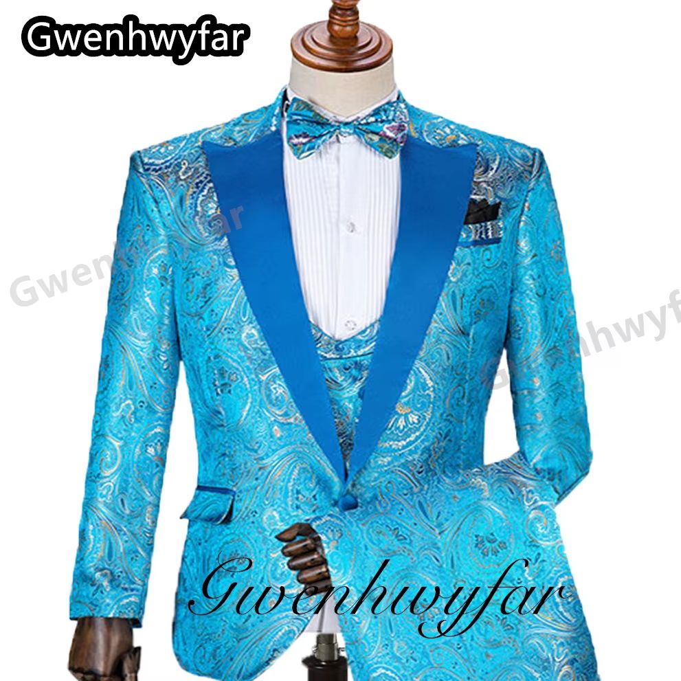 Gwenhwyfar Pattern Men Suits M - Men Formal Wear Pants avaliação e preço