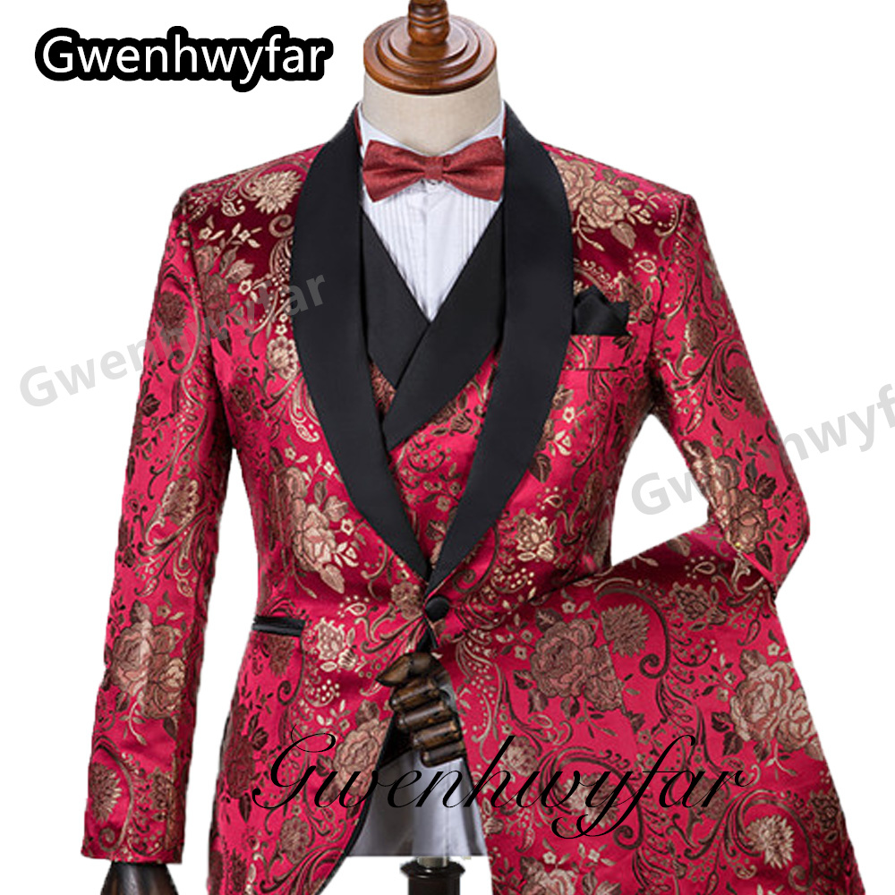 Gwenhwyfar Pattern Men Suits M - Men Formal Wear Pants avaliação e preço