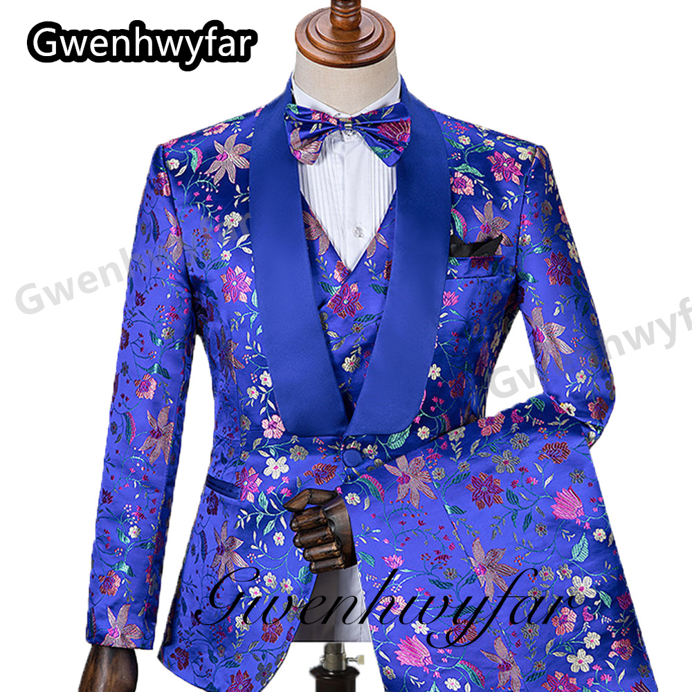 Gwenhwyfar Pattern Men Suits M - Men Formal Wear Pants avaliação e preço