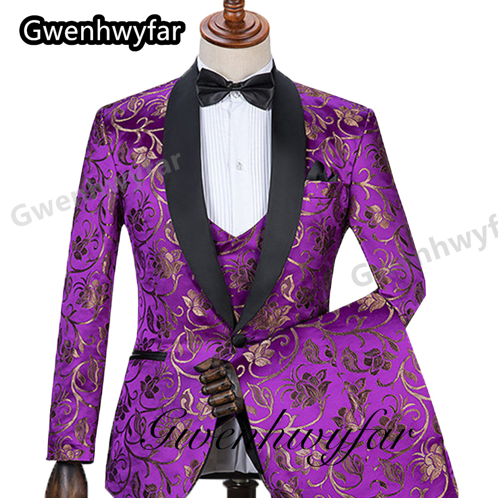 Gwenhwyfar Pattern Men Suits M - Men Formal Wear Pants avaliação e preço