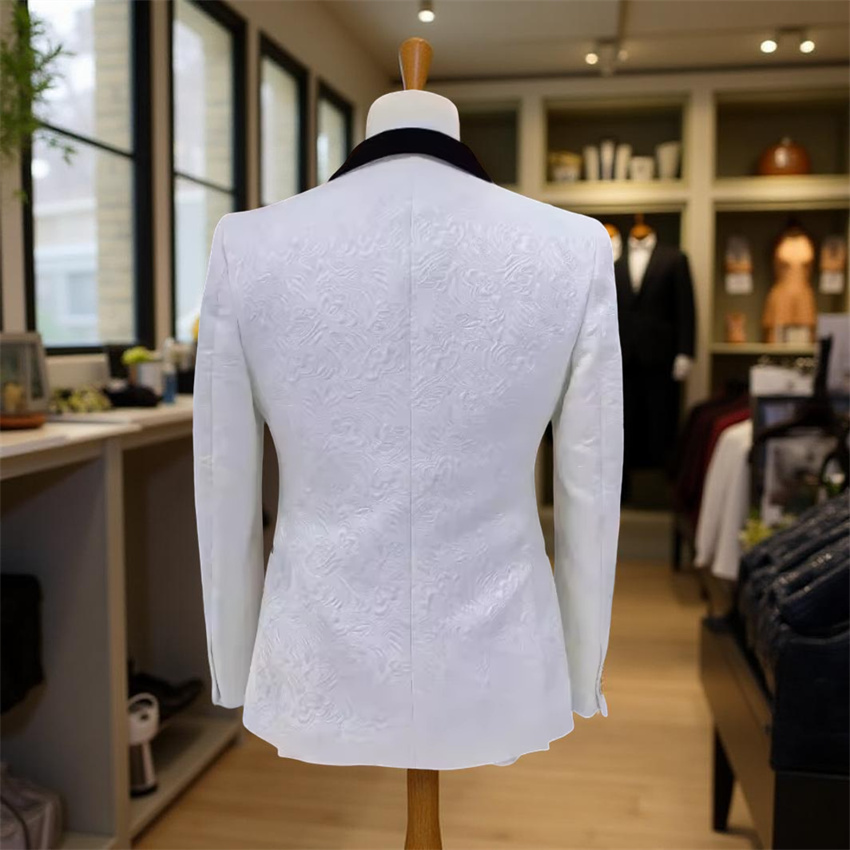 3 Pcs Floral Wedding Suits for - Men Formal Wear 2025 avaliação e preço