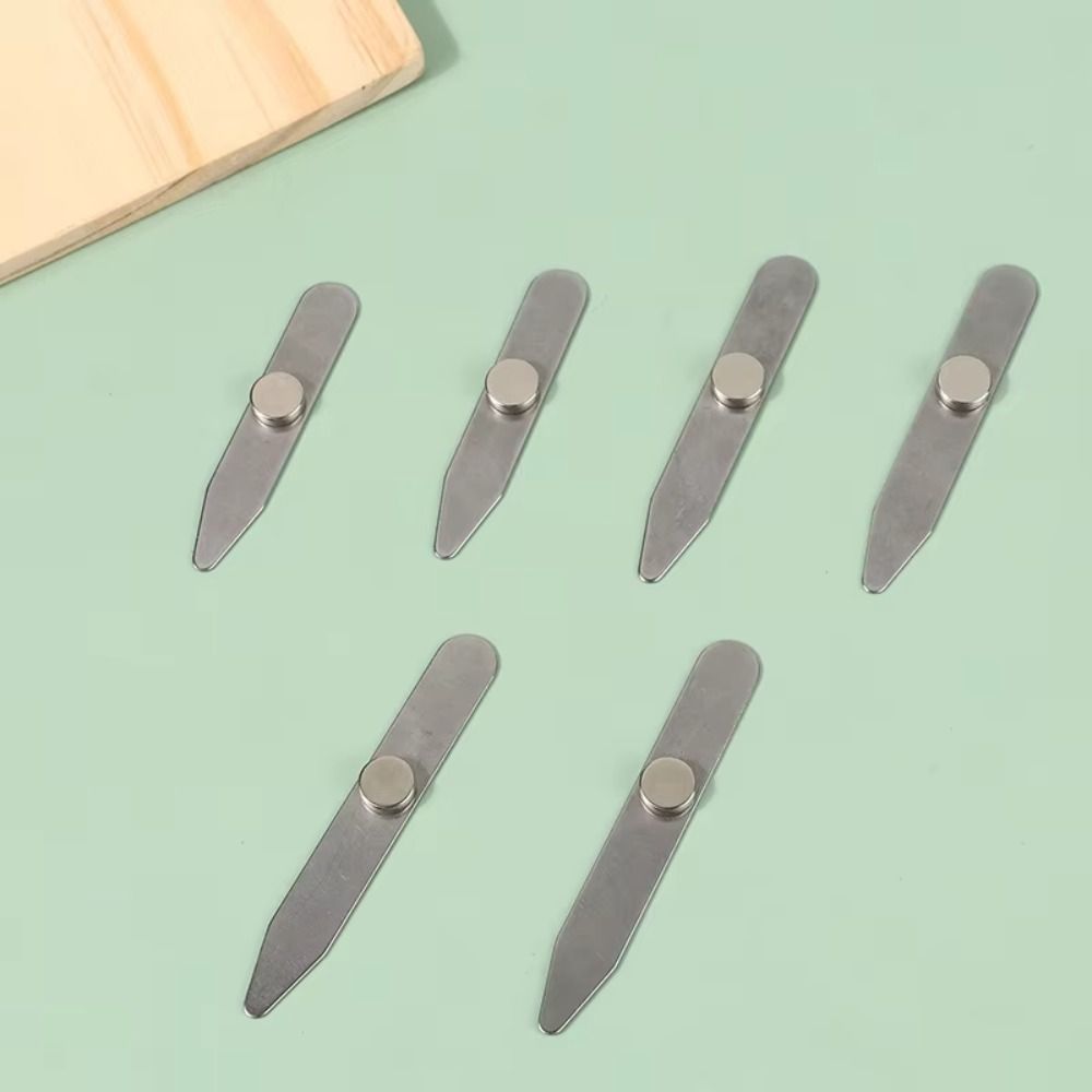 6Pcs New Stainless Steel Colla - Collar Stay Metal avaliação e preço