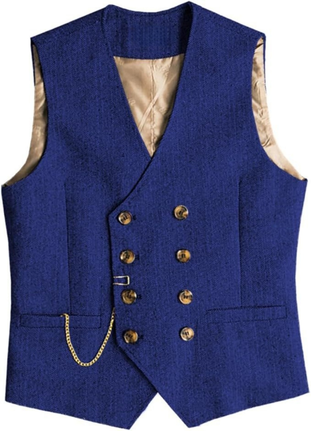 V Neck Men's Vest Herringbone  - Men Formal Wear Vest avaliação e preço