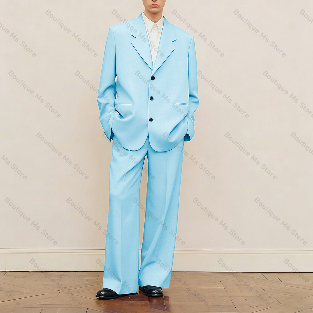 Men's Black Oversized Suit Set - Men Formal Wear Pants avaliação e preço