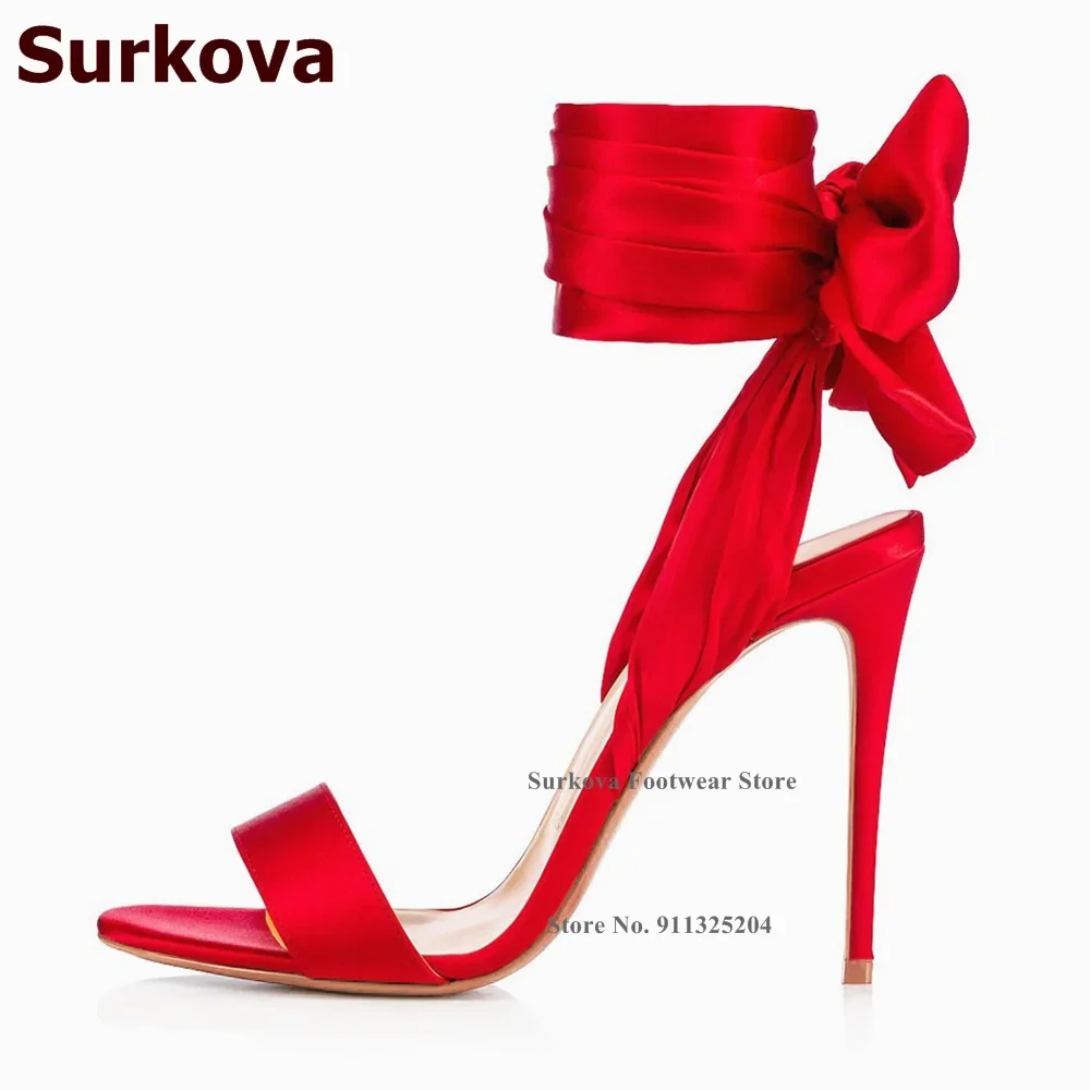 Surkova Hot Red Satin Fabric B - Satin Bow Tie avaliação e preço