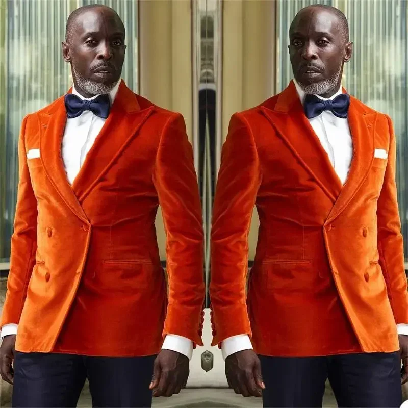 Velvet Formal Men Suits Double - Men Formal Wear 2025 avaliação e preço